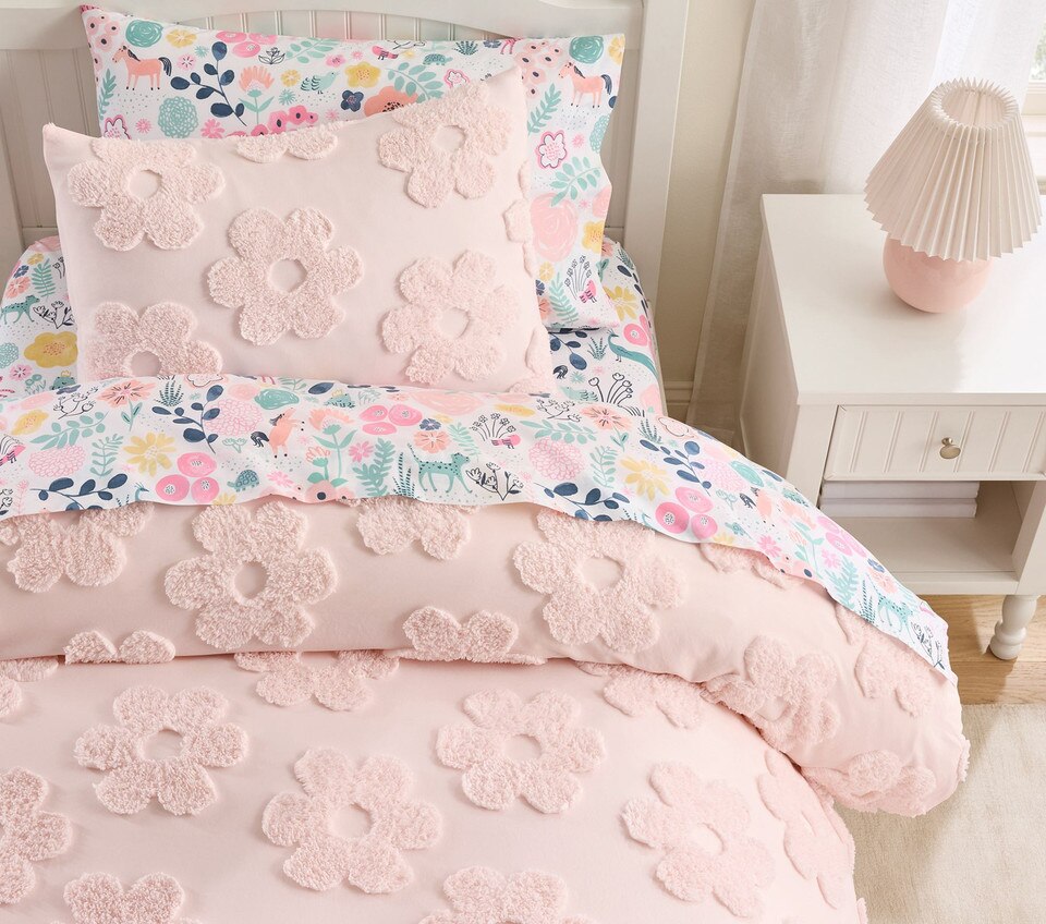Textured Daisy Jacquard Duvet Cover & Pillowcases